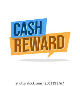 Cash reward game finance gift speech bubble label design vector