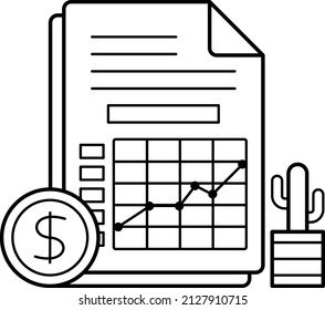 Cash Sales Analysis Methodology Concept Vector Icon Design, Money Management Symbol, Leverage Or Debt Sign, Capital Markets And Investments Stock Illustration