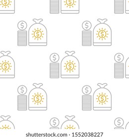 Cash seamless pattern design, Repeat textile design. Fabric print.