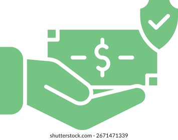 Cash Secured Financing sinle vector icon illustration