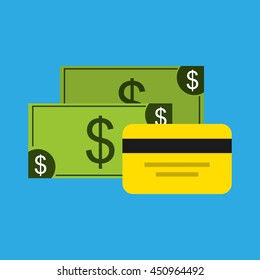 cash with shopping store design, vector illustration