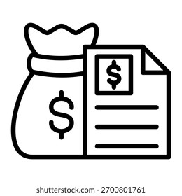 Cash Statement Icon Element For Design