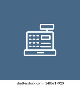 Cash technology outline vector icon