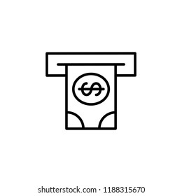 cash terminal line black icon