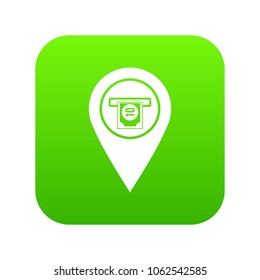 Cash terminal pointer icon digital green for any design isolated on white vector illustration