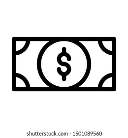 cash thin line vector icon