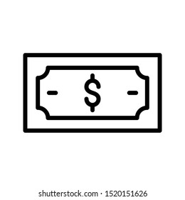 cash thin line vector icon