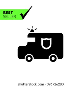 Cash transit van icon