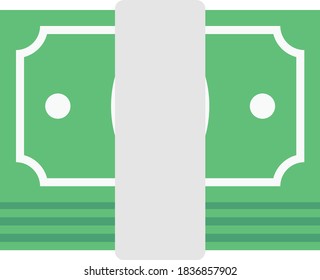cash vector flat color icon