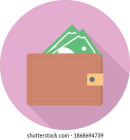 cash vector flat color icon