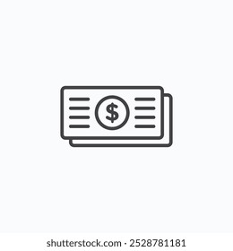 Conjunto de iconos planos de Vector en efectivo.eps
