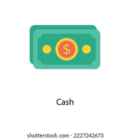 Bargeld, Vektorflache Symbole. Einfache Stockillustration