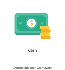 Cash vector Flat Icons. Simple stock illustration stock illustration