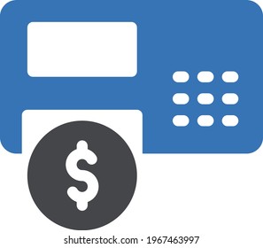 cash vector glyph colour icon