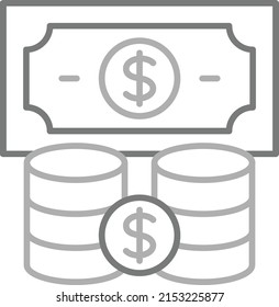 Icono de vector de efectivo. Se puede usar para imprimir, móviles y aplicaciones web.