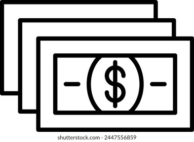 Icono de Vector de efectivo. Se puede utilizar para la impresión, aplicaciones móviles y de Web.