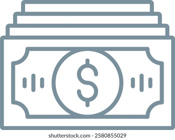 Cash vector icon. Can be used for printing, mobile and web applications.