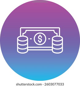 Cash vector icon. Can be used for printing, mobile and web applications.