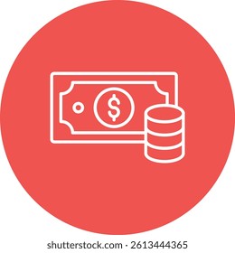 Cash vector icon. Can be used for printing, mobile and web applications.