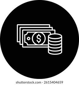 Cash vector icon. Can be used for printing, mobile and web applications.