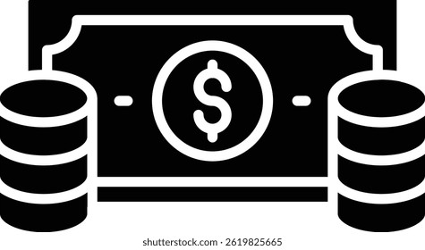 Cash vector icon. Can be used for printing, mobile and web applications.