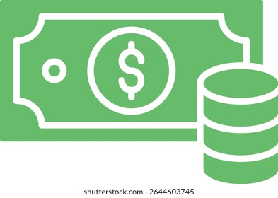 Cash vector icon. Can be used for printing, mobile and web applications.