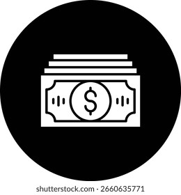 Icono de Vector en efectivo. Se puede utilizar para aplicaciones de impresión, móviles y de Web.