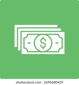 Icono de Vector en efectivo. Se puede utilizar para aplicaciones de impresión, móviles y de Web.