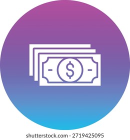 Icono de Vector en efectivo. Se puede utilizar para aplicaciones de impresión, móviles y de Web.