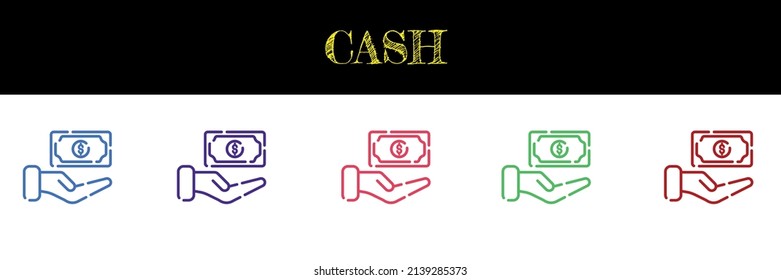 cash vector icon, Vector EPS 10 illustration style