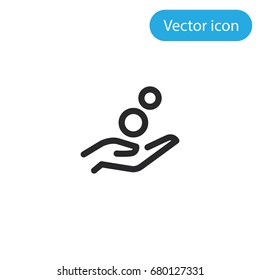 Cash vector icon, illustration symbol