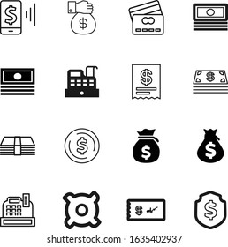 cash vector icon set such as: online, sell, document, calculation, protection, pile, customer, wallet, digital, store, commercial, smartphone, nfc, economy, human, receipt, currencies, euro, give