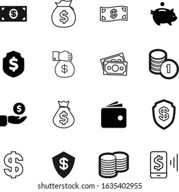 cash vector icon set such as: icons, gift, transaction, account, sell, gray, bills, giving, abstract, pig, digital, smart, mobile, logistic, communication, pattern, drawing, nobody, device, invest