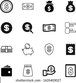 cash vector icon set such as: invest, mouse, marketing, report, making, restaurant, pile, protection, protect, diagram, safeguard, total, print, list, guard, pig, graph, loan, presentation, billing