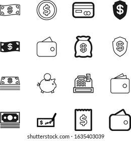 cash vector icon set such as: hand, piggy, invoice, billing, economy, purchase, budget, plastic, element, shape, checkbook, supermarket, receipt, balance, style, profit, bill, image, box, gray, old