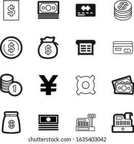 cash vector icon set such as: ui, hand, check, document, gradient, accounting, internet, trade, supermarket, counter, till, europe, invoice, style, calculation, amount, income, lines, pile, earning