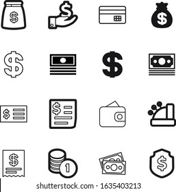 cash vector icon set such as: economy, plastic, safe, purchase, store, icons, saving, protect, cost, balance, gradient, trendy, security, earning, income, casino, objects, consumer, silhouette