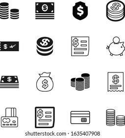 cash vector icon set such as: ui, consumer, internet, code, identity, chips, pig, green, safety, protect, style, element, image, human, atm, piggy, businessman, ticket, cheque, protection, concept