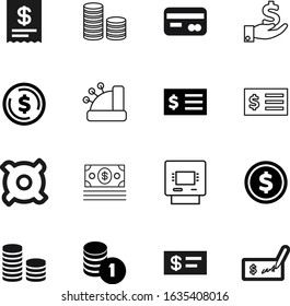 cash vector icon set such as: security, invest, calculation, plastic, box, global, businessman, gradient, casino, print, supermarket, hold, equipment, document, debt, lines, euro, transfer, ticket