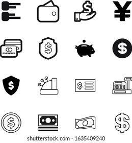 cash vector icon set such as: set, yen, bar, chart, graph, machine, website, debit, growth, equipment, credit, usd, wage, balance, american, businessman, statistics, rich, piggy, success, collection
