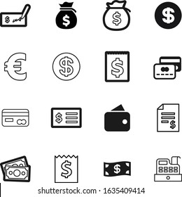 Cash Vector Icon Set Such As: Restaurant, Treasure, Amount, Coins, Saving, Silhouette, Checkbook, Euro, Purse, Earn, Office, Note, Sell, European, Personal, Pile, Accounting, Simple, Human, Funding