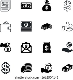 cash vector icon set such as: treasure, pictogram, saving, earnings, purse, letter, rich, email, sell, account, file, card, total, receipt, envelope, gift, billing, message, internet, icons, arm