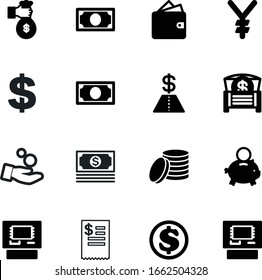 cash vector icon set such as: old, usa, giving, pig, coins, purchase, logistic, container, transaction, bill, object, pound, line, office, usd, investing, food, cafe, earning, banknote, hold, billing