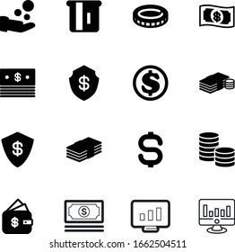 cash vector icon set such as: transfer, purse, electronic, rich, internet, hand, paying, shopping, equipment, atm, hold, paper, cargo, usa, price, technology, transaction, deposit, logistic, human