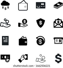 cash vector icon set such as: pictograph, usd, image, safety, logo, billing, usa, secure, signs, sell, online, gift, element, debit, balance, profit, invoice, fall, mail, food, atm, gold, defend
