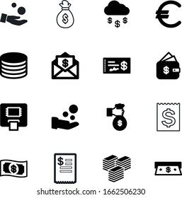 cash vector icon set such as: letter, food, ui, email, europe, image, png, give, sell, delivery, object, hold, document, invoice, cheque, equipment, purse, app, service, mail, reataurant, accounts