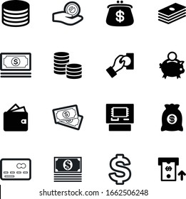 cash vector icon set such as: palm, airport, american, economy, old, backgrounds, purchase, invest, usd, price, retail, piggy, reward, visa, bag, pig, account, deposit, market, office, smart, profit
