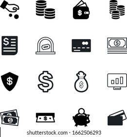 conjunto de iconos de vector de efectivo como: inteligente, gráfico, brazo, protección, seguridad, carga, cerdo, coste, defensa, comida, análisis, visualización, entrada, economía, archivo, ticket, crédito, pantalla, mano, millón
