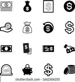 Cash Vector Icon Set Such As: Pack, Pile, Checkbook, Start, Restaurant, Paying, Funding, Online, Rebate, Food, Economy, Reataurant, Cashier, Circle, Funds, Store, Credit, Art, File, Shopping, Coins