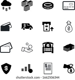 Symbolsatz für die Vektorillustration in bar: Container, Computer, Depot, Gehalt, Verteidigung, Wolken, Vintage, Quittung, Austausch, Fahrzeug, Zeichen, Maschine, Umschlag, Stamm, Schutz, antik, Cartoon, Scheck